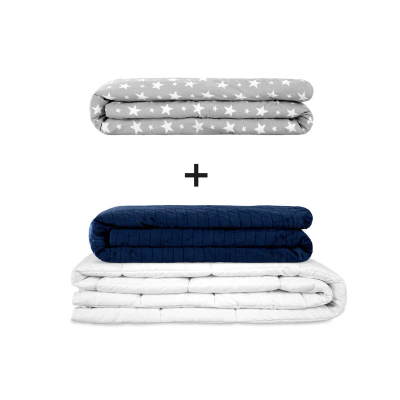 Original therapy blanket - weighted blanket set for adults including 2 covers of choice
