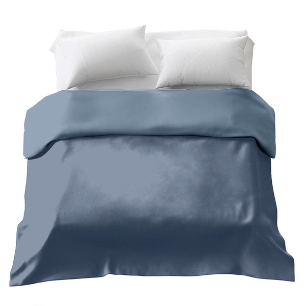 Therapy blankets, basic cotton cover in steel blue.