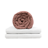 Original Therapy Blanket - Weighted Blanket with Cotton Cover in Dusty Rose for Adults