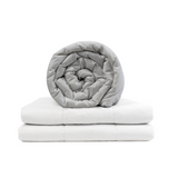 Original Therapy Blanket - Weighted Blanket with Cotton Cover in Light Grey for Adults