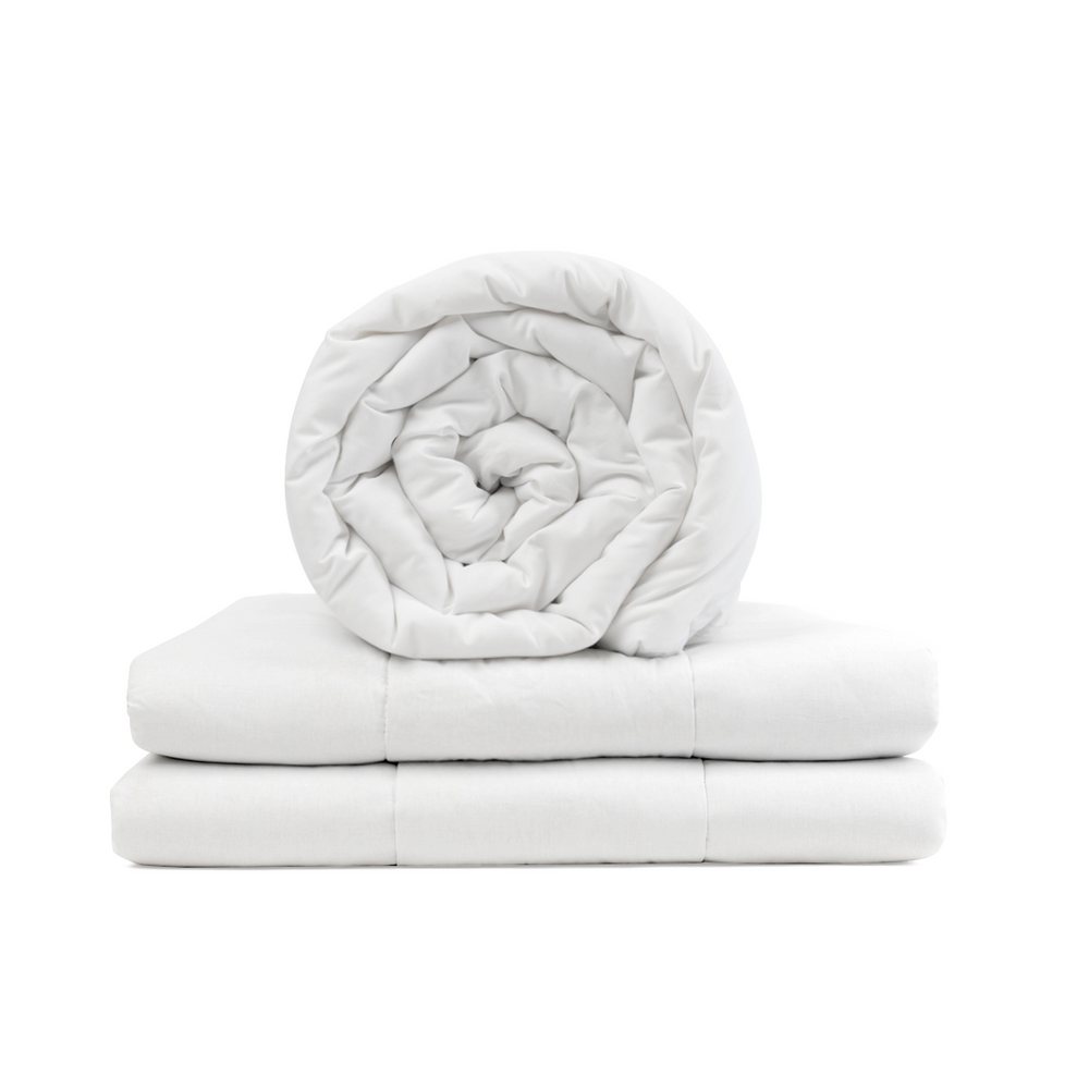 Manta Terapéutica Original - Manta Ponderada con Funda de Algodón en Blanco para Niños