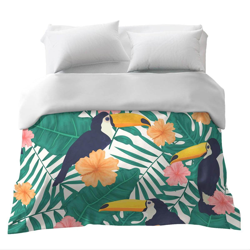 Therapy blankets with cotton cover, toucans