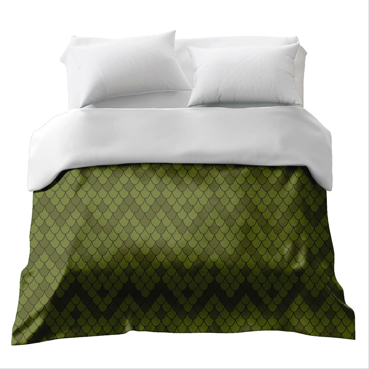 Original therapy blanket - cotton cover green snakeskin