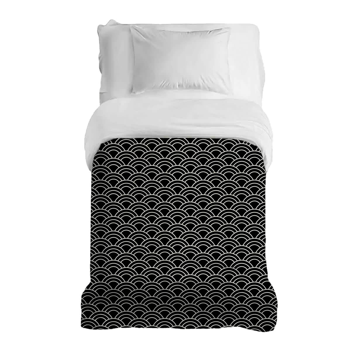 Manta terapéutica original - Funda de algodón negro blanco arcos