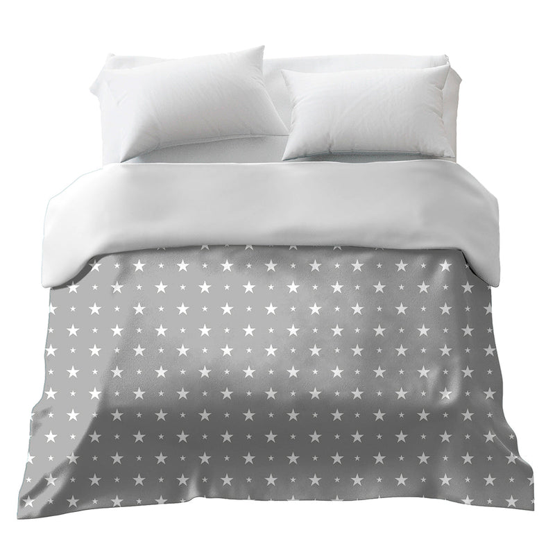 Therapy blankets cotton cover in grey with stars