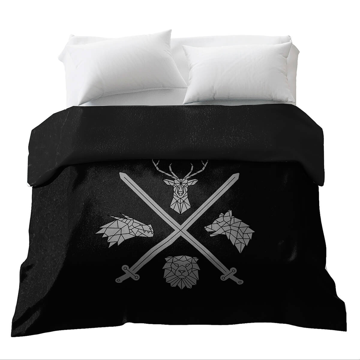Couverture thérapeutique originale - Housse en coton avec blason