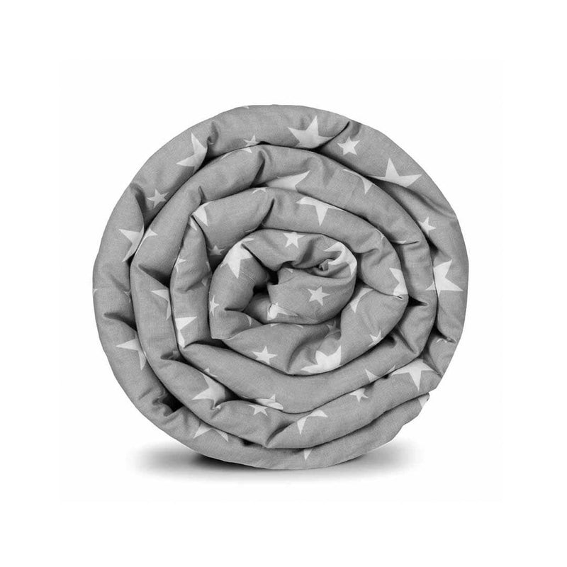 Therapy blankets cotton cover in grey with stars
