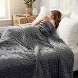 Manta terapéutica original - Manta con peso con funda para las 4 estaciones en gris para adultos