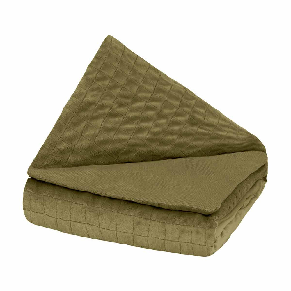 Couverture thérapeutique originale - Couverture pondérée avec housse 4 saisons en vert olive pour adultes