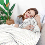 Therapy blankets cotton cover white with golden dots