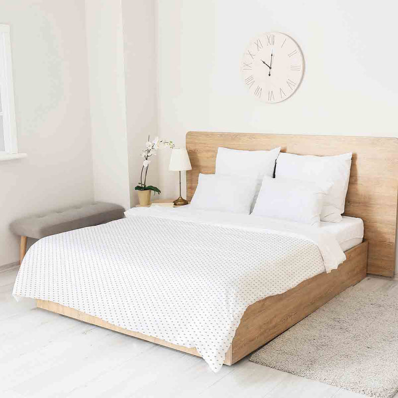 Therapy blankets cotton cover white with golden dots