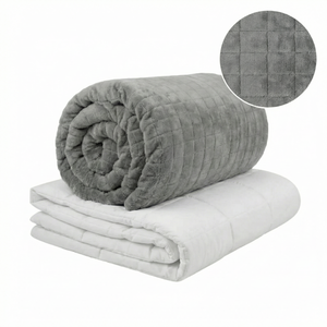 Originele therapiedeken - Gewichtsdeken met 4-seizoenen hoes in grijs voor volwassenen