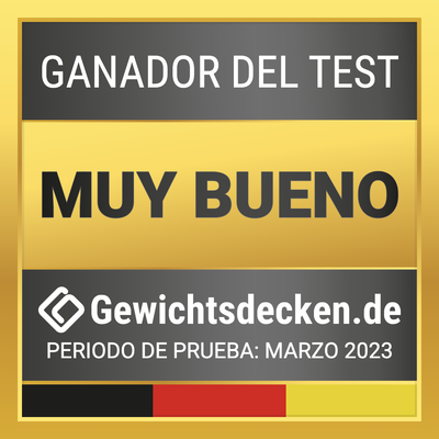 Ganador del test – muy bueno – Gewichtsdecken.de – periodo de prueba: marzo 2023