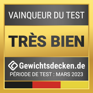 Badge de récompense « Couverture lestée »