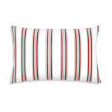 Red and green striped health pillow for adults