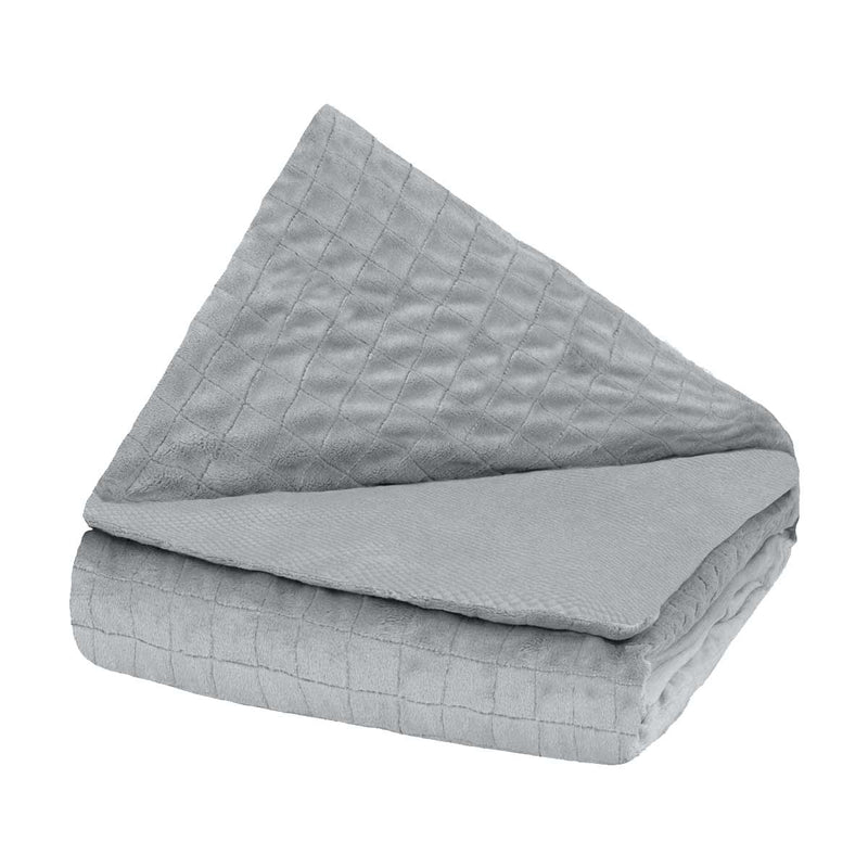 Original therapy blanket - weighted blanket with 4-season cover in grey for children