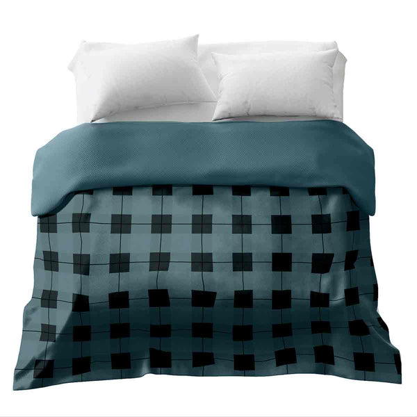 Therapiedekens katoenen hoes in zwart blauw