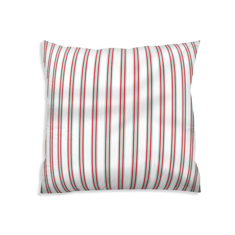 Red and green striped health pillow for adults