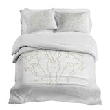 Set di biancheria da letto con coperta terapeutica motivo costellazione Gemelli