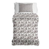 Therapy blanket bedding set, white with corn pattern.
