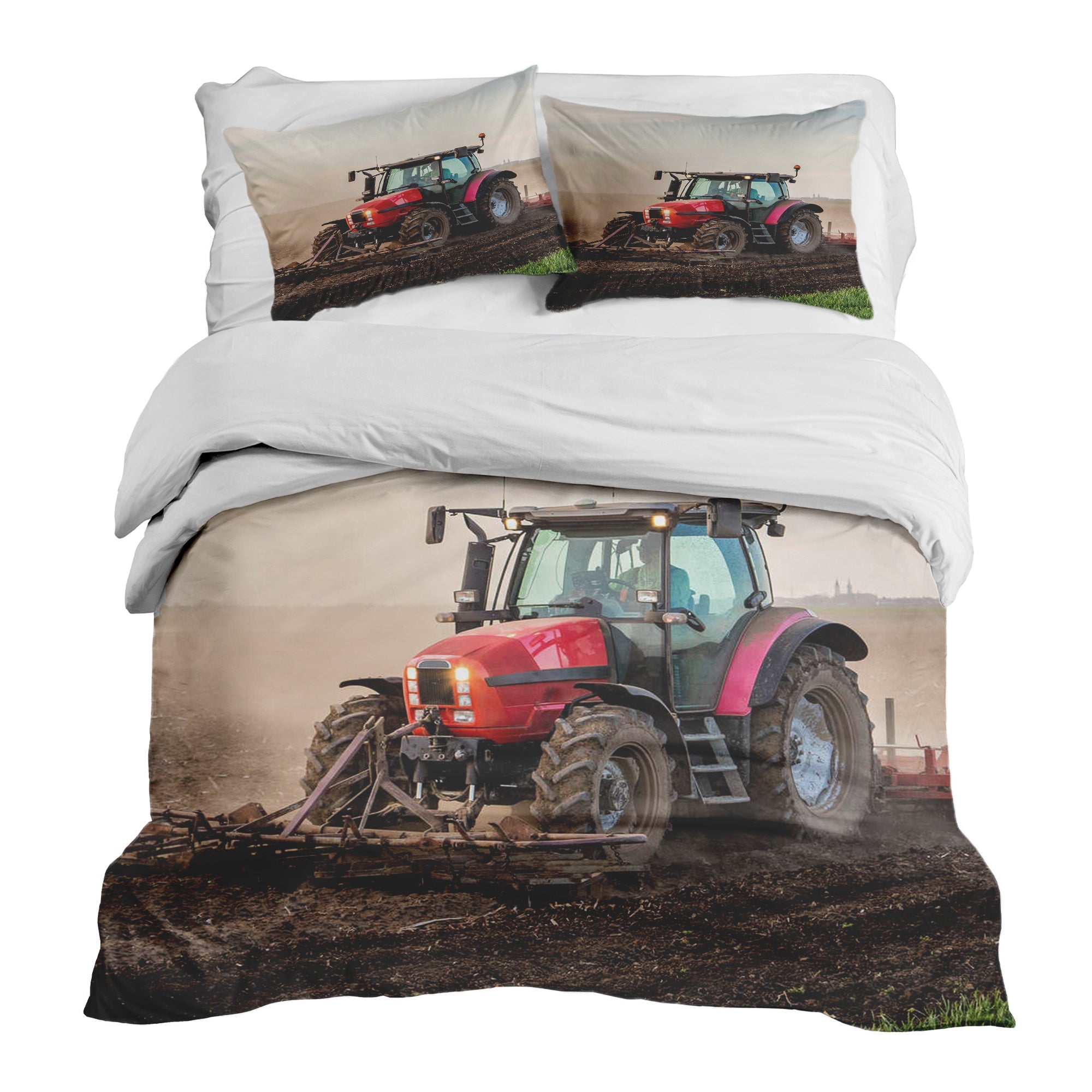 Therapiedekens beddengoedset met grote tractor