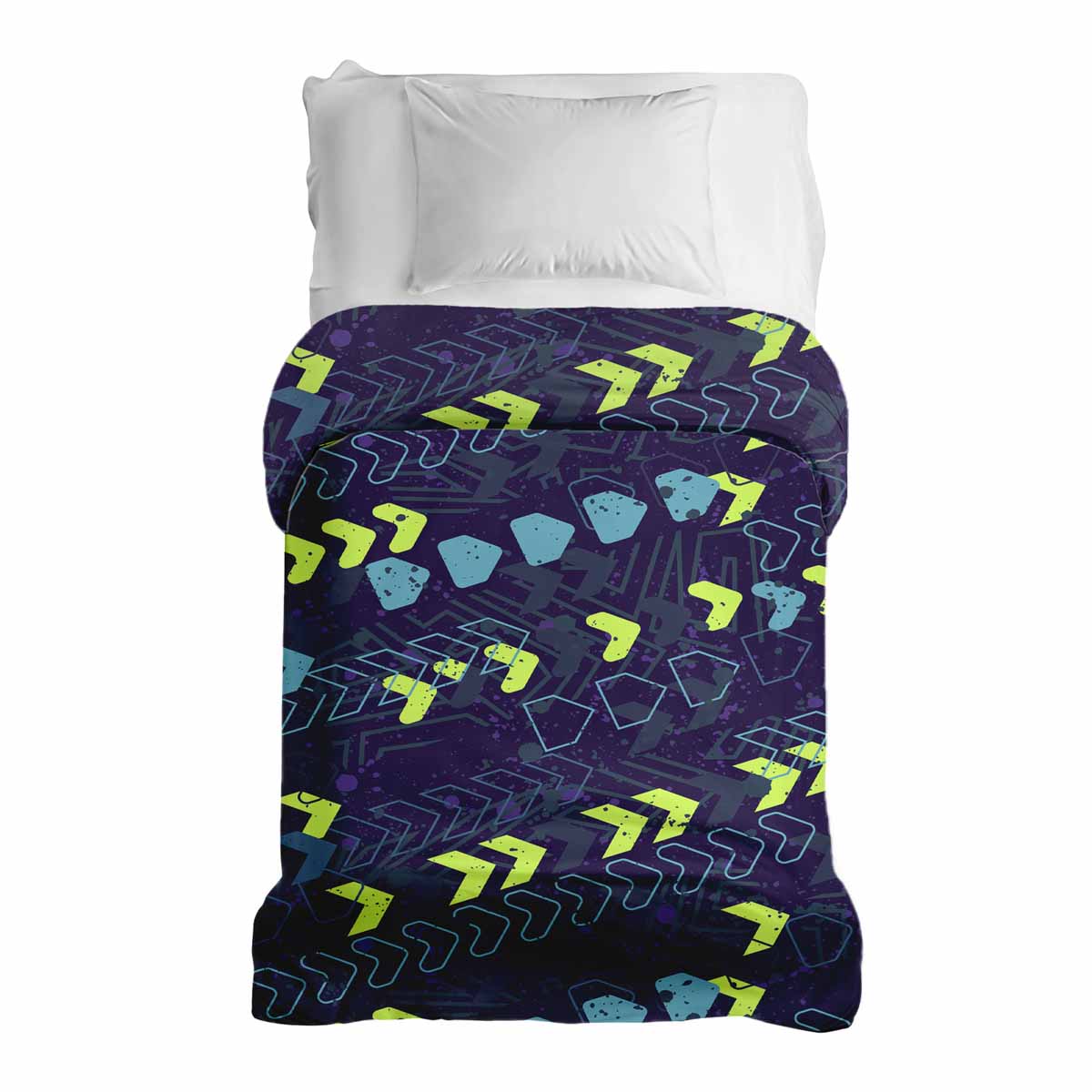Original therapy blanket - cotton cover dark blue with arrows
