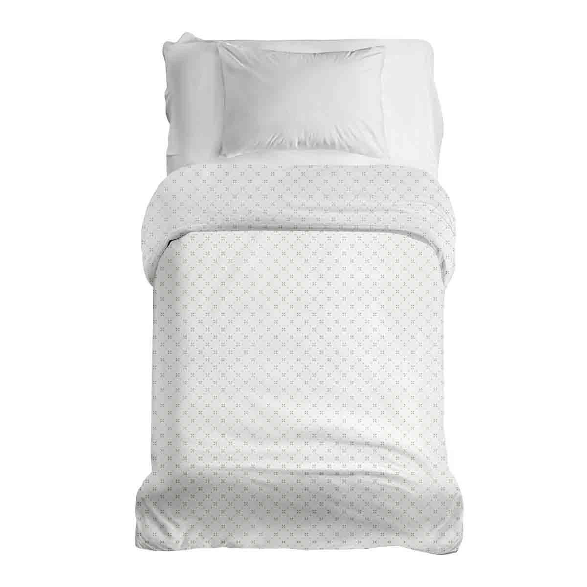 Manta terapéutica original - Funda de algodón blanca con estampado de flores
