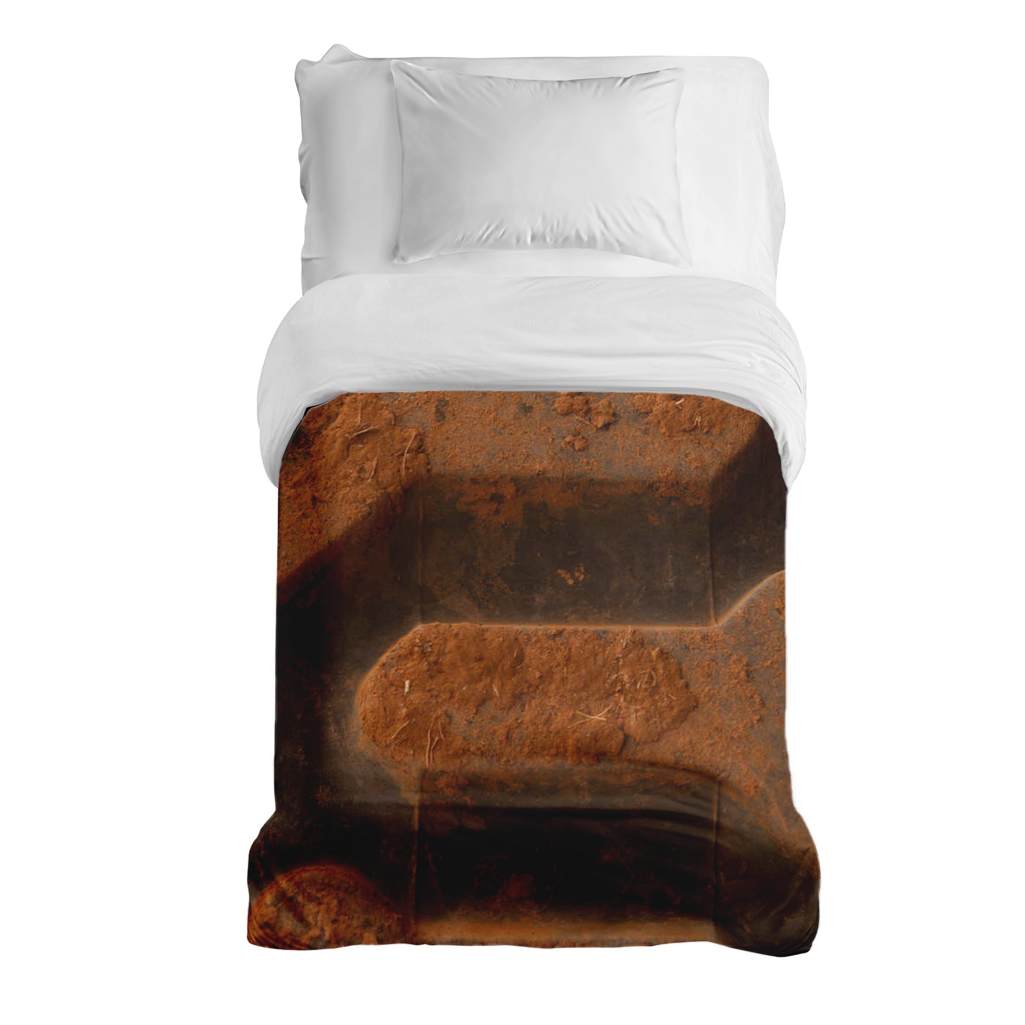 Originele therapiedeken - katoenen hoes bruine aarde