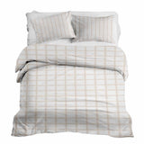 Therapy blankets bedding set orange beige checkered