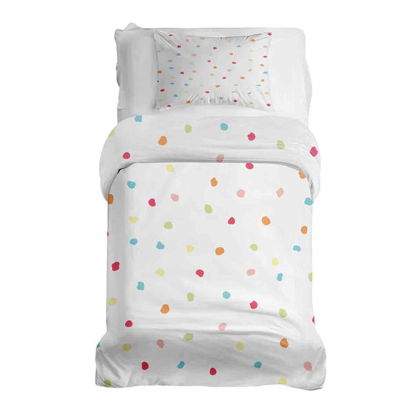 Set de ropa de cama con manta terapéutica puntos coloridos