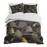 Set di biancheria da letto con coperte terapeutiche e alberi di Natale dorati