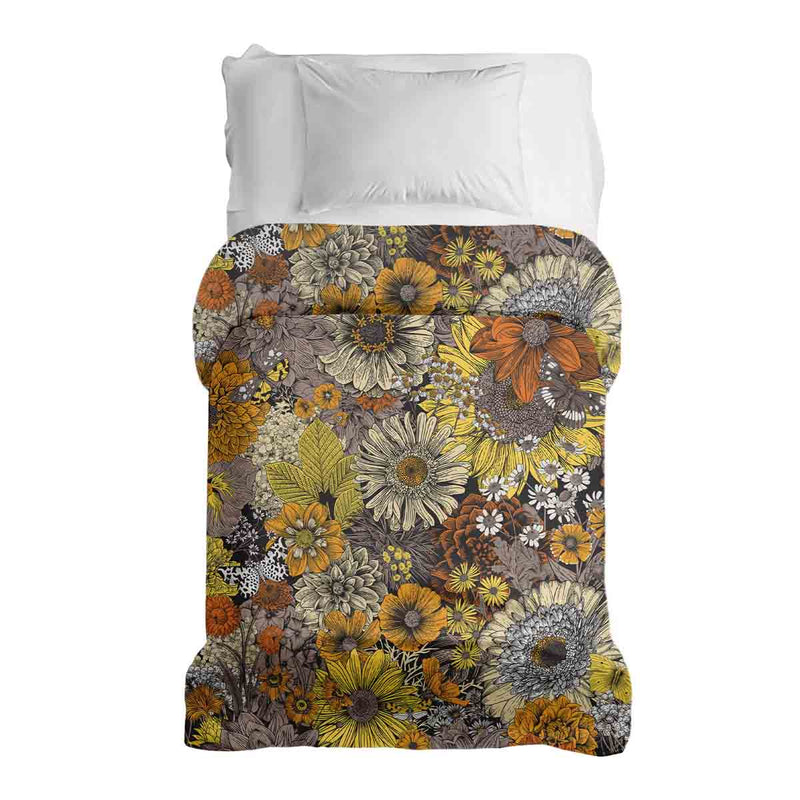 Therapie dekens katoenen hoes gele bloemen