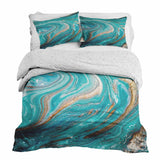 Set di biancheria da letto con coperta terapeutica marmo turchese