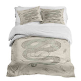 Therapy blanket bedding set beige with snake