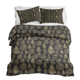 Set de ropa de cama con manta terapéutica y motivo de bosque