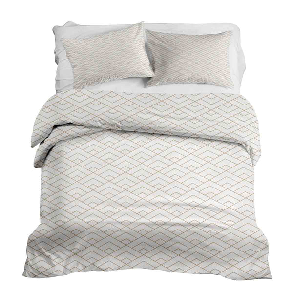 Set di biancheria da letto con coperte terapeutiche e motivo a strisce dorate