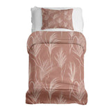 Therapy blankets bedding set, old rose with pampas grass