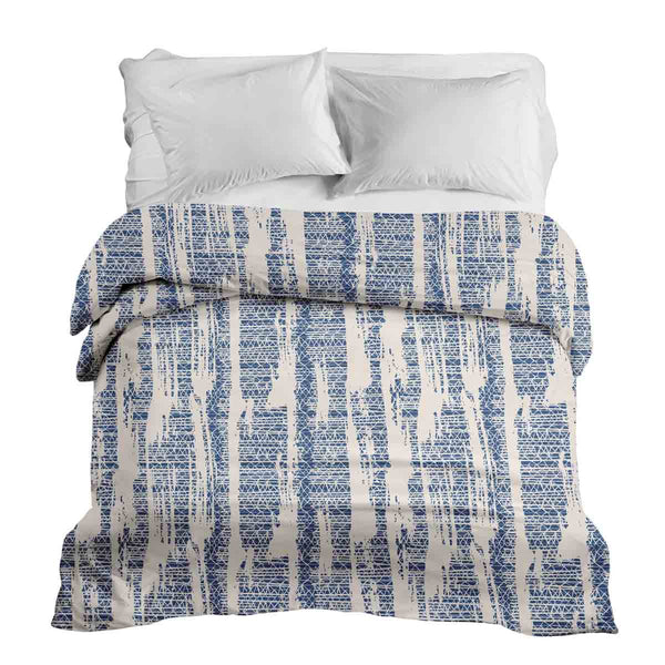 Therapiedekens katoenen hoes met blauw patroon