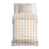 Therapy blankets bedding set yellow checkered