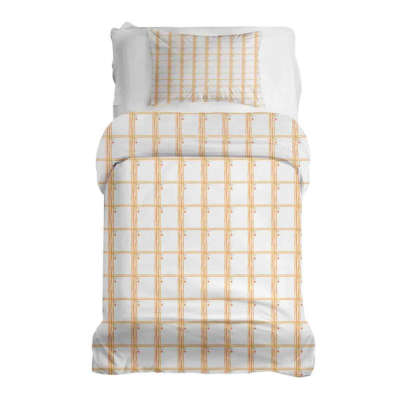 Therapy blankets bedding set yellow checkered
