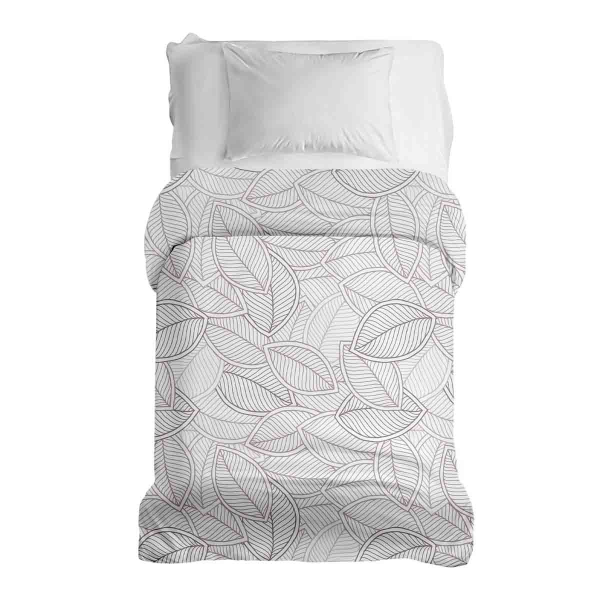 Original therapy blanket - cotton cover with gray palm leaves