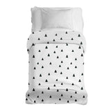 Coperte terapeutiche con rivestimento in cotone bianco con triangoli neri