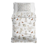 Therapy blankets bedding set white cute animals