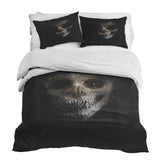 Set de ropa de cama y manta terapéutica negro terrorífico