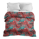 Therapiedekens katoenen hoes abstract rood