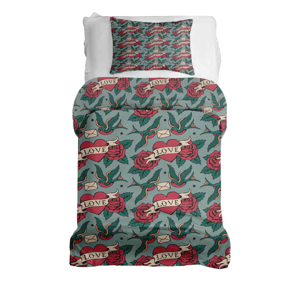 Therapiedekens Beddengoed Set Liefde Tattoo