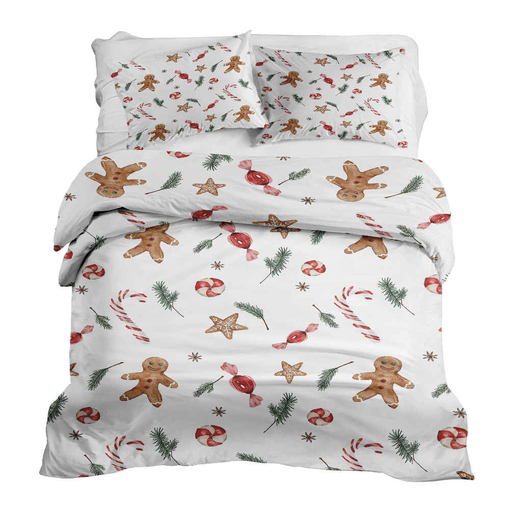 Therapy blankets bedding set white Christmas time