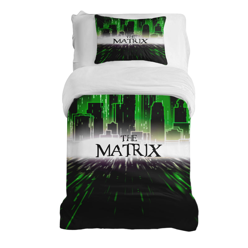 Set di biancheria da letto con coperta terapeutica città The Matrix