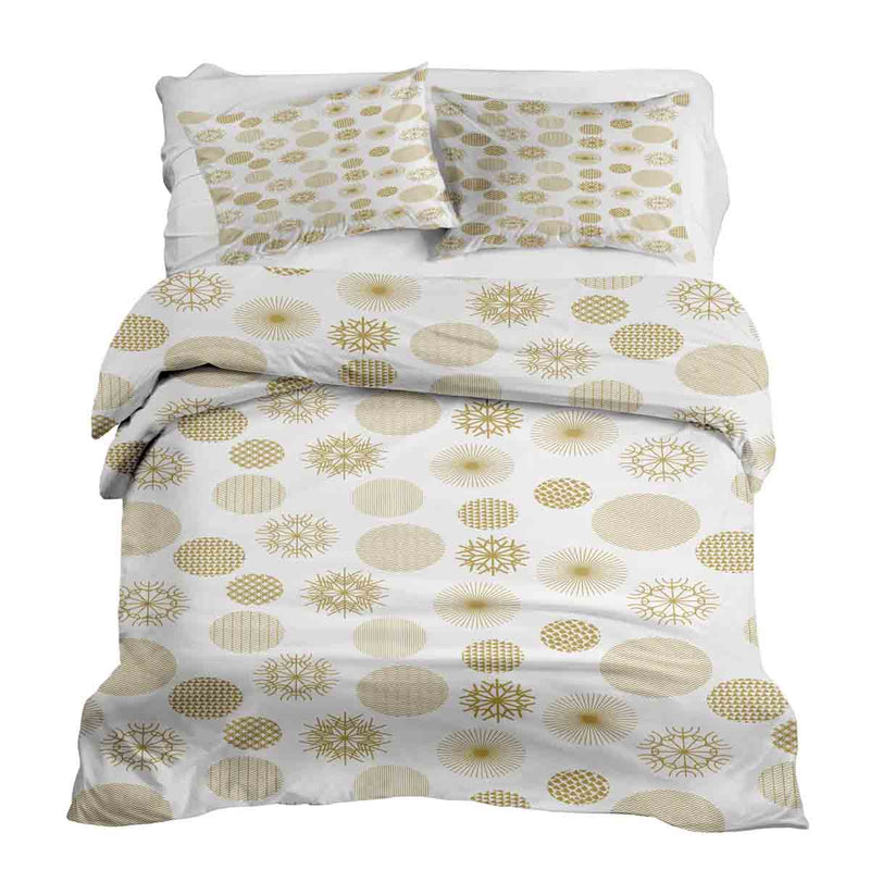 Therapy blankets bedding set golden Christmas ornaments