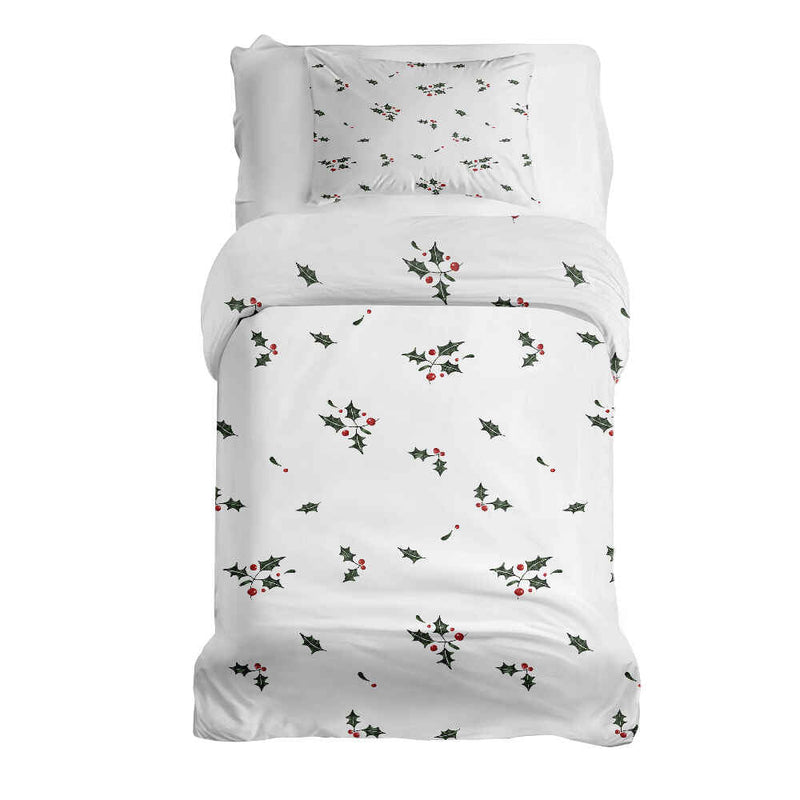 Set de ropa de cama con manta terapéutica blanco muérdago